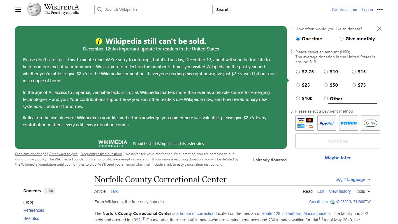 Norfolk County Correctional Center - Wikipedia